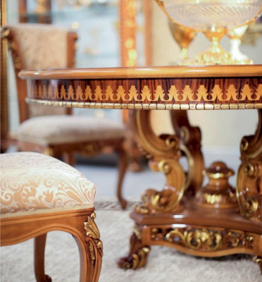 Luksusowe krzesło do jadalni Krzesło jadalnia Fotel miejsce do siedzenia Gold Krzesła Baroque