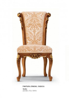 Luksusowe krzesło do jadalni Krzesło jadalnia Fotel miejsce do siedzenia Gold Krzesła Baroque