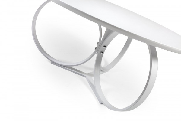 Biały stolik kawowy Okrągły Salon Tabela Designerskie Meble Nowoczesne Meble