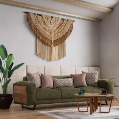 Zielony salon 4-miejsce siedzące Luksusowa czteroosobowa Podkładka Sofa Relaks Couch