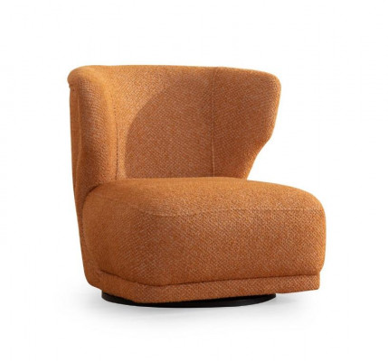 Pomarańczowy Fotel Tapicerowany Salon Jednoosobowy Stylowy RelaxFotel