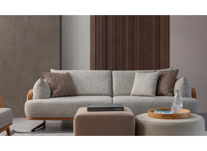 Luksusowa 3-miejsce do siedzenia Sofa Bright Kolor Nowoczesne Meble w Salonie