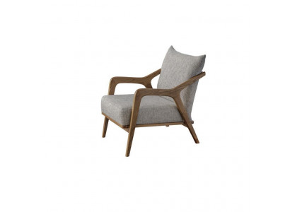 Fotel Nowoczesny Design Meble do Salonu Jasnoszary Kolor Luksusowy Styl
