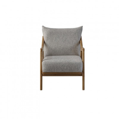 Fotel Nowoczesny Design Meble do Salonu Jasnoszary Kolor Luksusowy Styl
