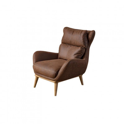 Ekskluzywny Fotel Braun Kolor Eleganckie Meble sztuczna skóra Meble tapicerowane
