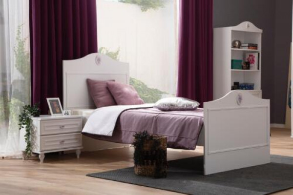 Łóżko młodzieżowe składane Kids Design Modern Biały Łóżko żłobek Nowość