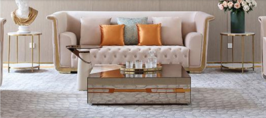 Designerski Nowoczesny stolik kawowy Stolik Sofa Marmur Tabela Szkło Stolik Kawowy Nowość