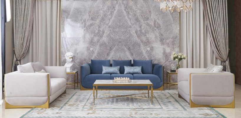 Sofa Trzyosobowa Podkładka Design Sofa Nowoczesna 3-osobowa Siedziba Sofy Pokój Luxury Meble