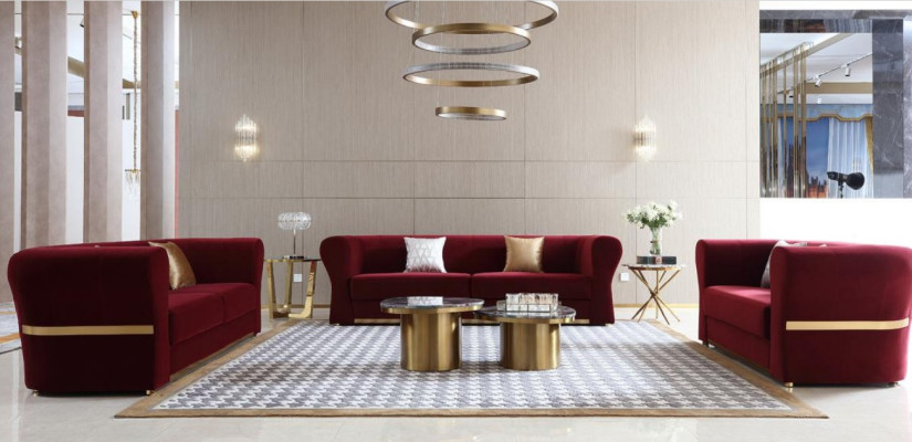 Sofa Trzyosobowa Podkładka Design Sofa Modern Siedziba 242 x 93 Sofy Pokój Meble