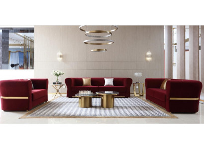 Sofa Trzyosobowa Podkładka Design Sofa Modern Siedziba 242 x 93 Sofy Pokój Meble