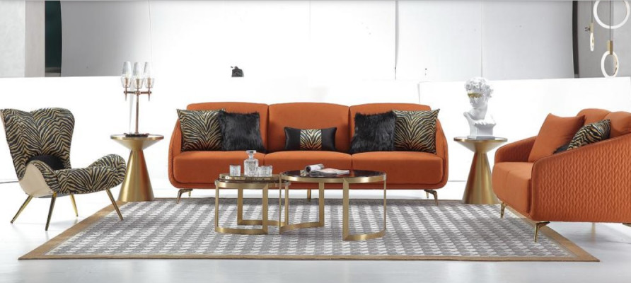 Pokój dzienny 2x stolik kawowy Okrągłe Luksusowy stolik kawowy Design stoły Style Meble