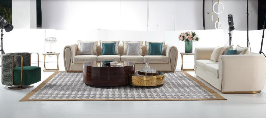Pokój Meble Sofa Trzyosobowa Podkładka Sofa New Design Nowoczesna Siedziba Luksusowe Sofy