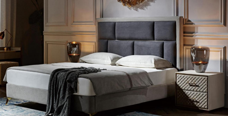 łóżko Meble Sleep Hotel Double Luxury Sypialnia Łóżko Design Podkładka Aksamit Nowość