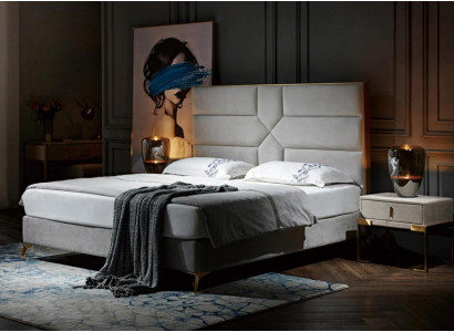 Podwójne łóżko łóżko małżeńskie design luksusowe Aksamit łóżko tapicerowane design bed Włókienniczy łóżka