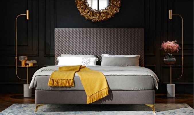 Design Luxury Luxur Łóżko tapicerowane łóżko designerskie Skóra łóżka małżeńskie Podwójne łóżko Łóżko