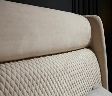 Łóżko 2x Stolik nocny 3 szt. Sypialnia Zestaw Designerski Hotel Ustawić łóżko Nowe