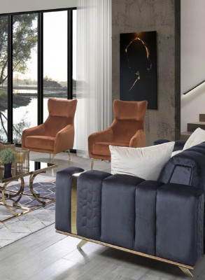 Fotel Jednoosobowy Luksusowa Podkładka Meble Salon Brązowy Fotel Włókienniczy Lounge Nowy