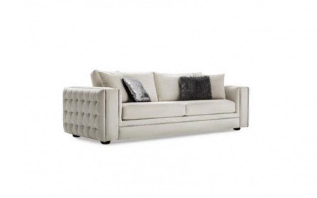 Klasyczna trzyosobowa sofa Chesterfield Meble luksusowe kanapy beżowe 3 sofy Siedziba