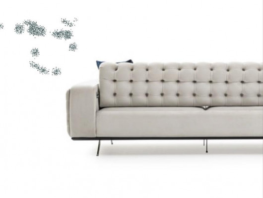 Luksusowa sofa do salonu 2 Siedziba dwuosobowa Biała Kanapa Chesterfield Kanapy Nowość