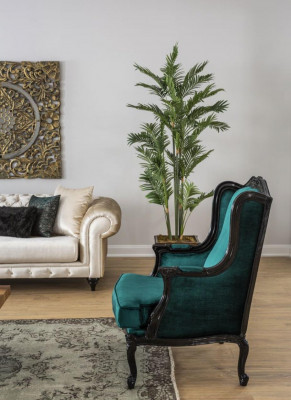 Classic Fotel Luxury Podkładka Włókienniczy 1-osobowa Podkładka Jednomiejscowa Modern Green