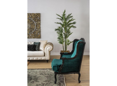 Classic Fotel Luxury Podkładka Włókienniczy 1-osobowa Podkładka Jednomiejscowa Modern Green