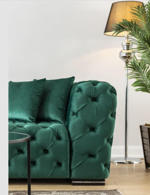 Narożnikowa kanapa Sofa w kształcie litery L Sofa Design Kanapy Podkładka Włókienniczy Nowość Narożnik Ustawić Zielony