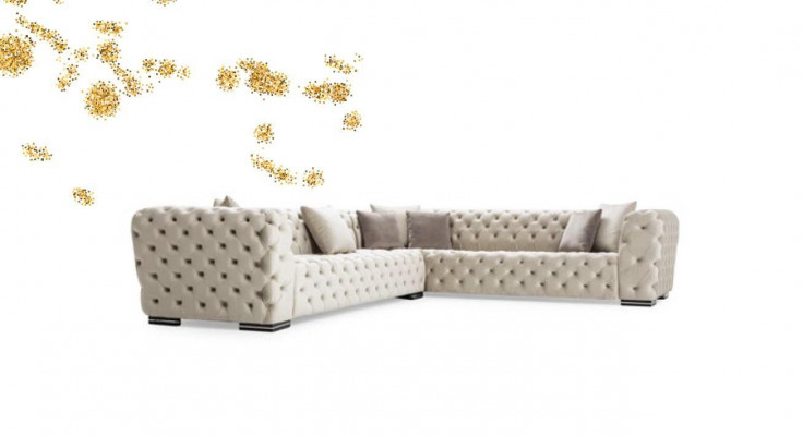 Sofa Tapicerowana Chesterfield Sofa Narożnikowa kanapa Ustawić Podkładkę Luksusowe Sofy Narożnik Nowość