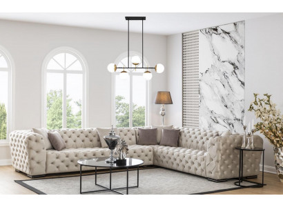 Sofa Tapicerowana Chesterfield Sofa Narożnikowa kanapa Ustawić Podkładkę Luksusowe Sofy Narożnik Nowość