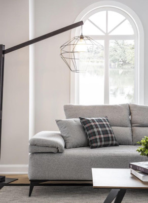 Narożnikowa kanapa Sofa w kształcie litery L Sofa Design Kanapy Podkładka Włókienniczy Nowość Narożnik Ustawić Szary