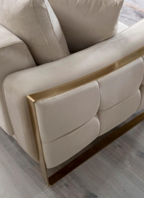 Narożnikowa kanapa Sofa w kształcie litery L Sofa Design Kanapy Podkładka Włókienniczy Narożnik Ustaw Beige