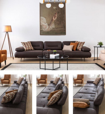 Zestaw sofowy 4+3+1+1 miejsce do siedzenia Zestaw Design Sofa Podkładka Kanapy Kanapa Modern Luxury