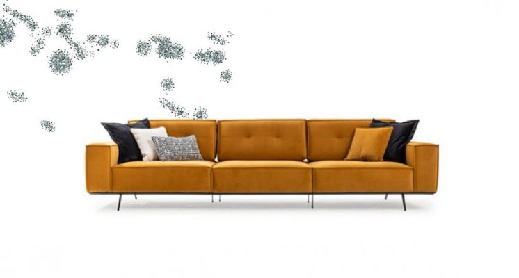 Sofa Kanapa Czteroosobowa Meble Kanapy Podkładka Sofy Włókienniczy Materiał Wyposażenia