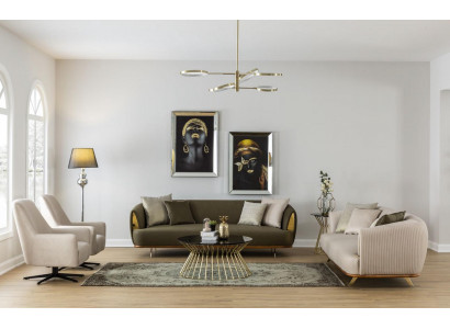 Luksusowy Zestaw sofowy Nowoczesny Zestaw 3+2+1+1 miejsce do siedzenia Sofa Kanapa Ustawić Design Kanapy