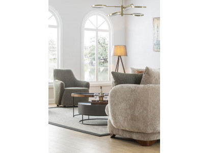 Fotel Luxury Couch 1 miejsce do siedzenia Sofa Włókienniczy Materiał Kanapy Relaks Club Meble