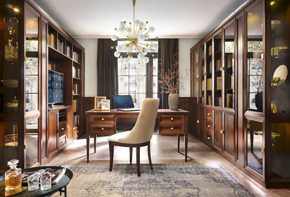Noble Drewno Office Biurko Classic Tabela Office stoły Antyk Style Monaco