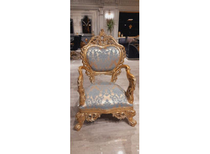 Barokowa Sofa Fotel Jednoosobowa Francuska Krzesło Rzeźbione Nogi
