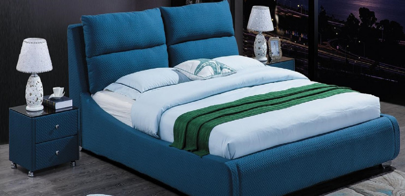 Łóżko Podkładka Design Deco Luxury Double Hotel łóżka Sleep Pokój Skóra