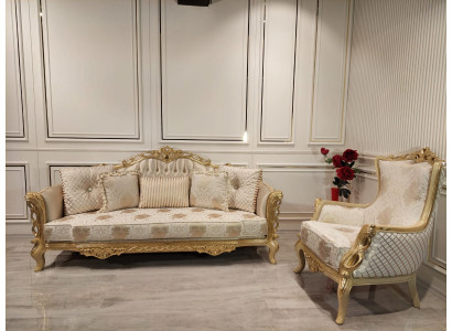Zestaw Sofowy Klasyczny Zestaw sofowy Meble do Salonu Meble 3+1 Siedziba Sofa