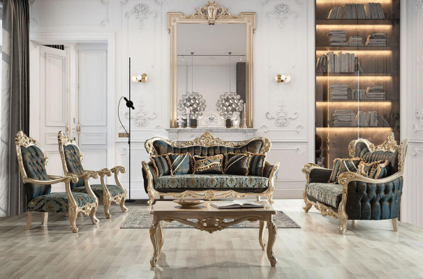 Barokowy Fotel Chesterfield Ears Fotel Klasyczna Sofa Jednoosobowa Sofa