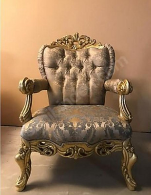 Fotel Luxury Podkładka Designer Włókienniczy 1 miejsce siedzące Podkładka Siedziba Single Seater Meble Nowe