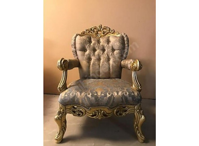 Fotel Luxury Podkładka Designer Włókienniczy 1 miejsce siedzące Podkładka Siedziba Single Seater Meble Nowe
