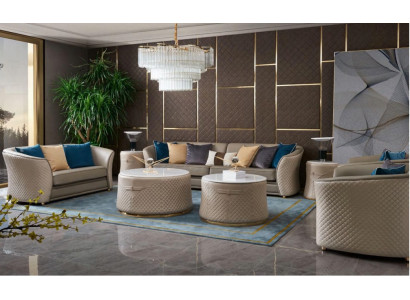 Zestaw sofowy 421-osobowa skórzana sofa kanapa Żywy krajobraz Ustawić design