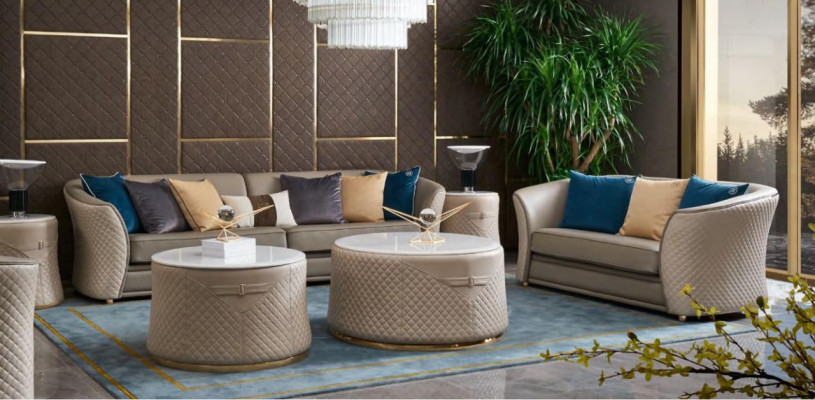 Okrągłe Zestaw 2x stolik kawowy Stolik Designerski salon