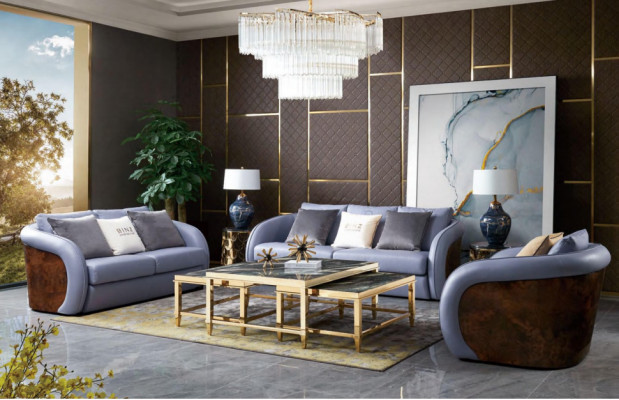 Zestaw sofowy 321 miejsce do siedzenia Żywy krajobraz Sofa Couch Podkładka Ustawić Sofy Skóra