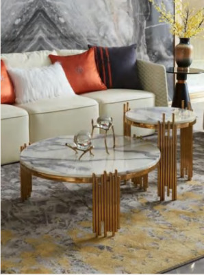 Zestaw 2 stolików kawowych Stolik Designerski dekoracyjny stół do salonu