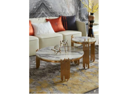Zestaw 2 stolików kawowych Stolik Designerski dekoracyjny stół do salonu