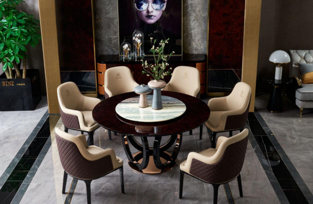 Design Drewno Tabela Okrągły Stół obiadowy Okrągłe Stoły jadalniane 150cm klasy luksusowej