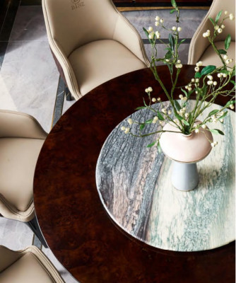 Design Drewno Tabela Okrągły Stół obiadowy Okrągłe Stoły jadalniane 150cm klasy luksusowej