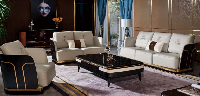 Zestaw sofowy 321 miejsce do siedzenia Zestaw Design Sofa Podkładka Dekoracyjna Kanapa Kanapa Nowoczesna