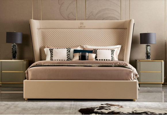 Sypialnia Hotelowe łóżka Double Łóżko Design Drewno Materiał łóżka 180x200cm